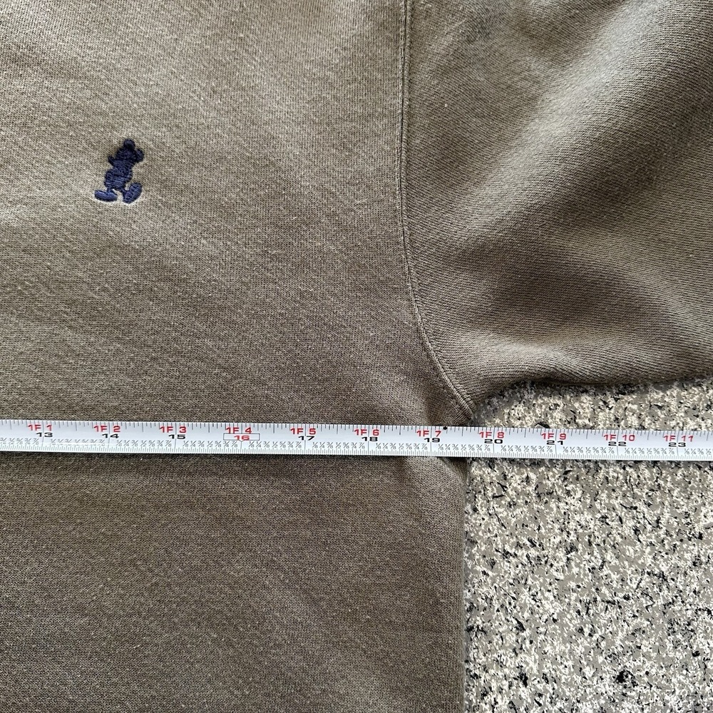 Vintage Walt Disney Sweat Shirt Womens Small Olive Green Mickey Mouse Logo - Picture 4 of 7